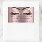 Eyelash Extension Makeup Beauty Salon Roos Rechthoekige Sticker (Tas)