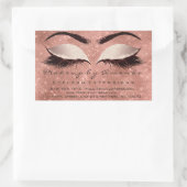 Eyelash Extension Makeup Beauty Salon Roos Rechthoekige Sticker (Tas)