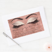 Eyelash Extension Makeup Beauty Salon Roos Rechthoekige Sticker (Envelop)