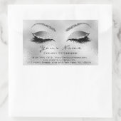 Eyelash Extension Makeup Beauty Salon Silver VIP Rechthoekige Sticker (Tas)
