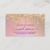 Eyelash Extension Natercare Instruction Glitter B Visitekaartje (Voorkant)