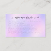 Eyelash Extension Natercare Instruction Glitter B Visitekaartje (Achterkant)