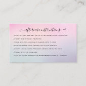 Eyelash Extension Natercare Instruction Glitter Bu Visitekaartje (Achterkant)