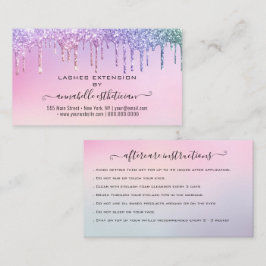 Eyelash Extension Natercare Instruction Glitter Bu Visitekaartje