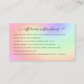 Eyelash Extension Natercare Instruction Glitter Bu Visitekaartje (Achterkant)