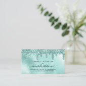 Eyelash Extension Natercare Instruction Glitter Visitekaartje (Staand voorkant)