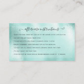 Eyelash Extension Natercare Instruction Glitter Visitekaartje (Achterkant)