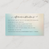 Eyelash Extension Natercare Instruction Glitter Visitekaartje (Achterkant)