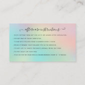 Eyelash Extension Natercare Instruction Glitter Visitekaartje (Achterkant)