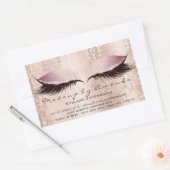 Eyelash Extension Pink Makeup Artist Beauty Damask Rechthoekige Sticker (Envelop)