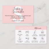 Eyelash Extension Products Natercare Instruction Visitekaartje (Voorkant / Achterkant)