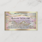 Eyelash Extension QRCode Logo Holografen Gliitter Visitekaartje (Achterkant)