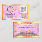 Eyelash Extension QRCode Logo Holografen Glitter Visitekaartje (Voorkant / Achterkant)