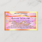 Eyelash Extension QRCode Logo Holografen Glitter Visitekaartje (Achterkant)