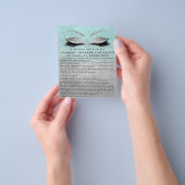 EYELASH EXTENSION RELEASE WAIVER Blue Silver Flyer (Hand)