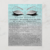 EYELASH EXTENSION RELEASE WAIVER Blue Silver Flyer (Voorkant)