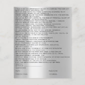 EYELASH EXTENSION RELEASE WAIVER Green Eye Flyer (Achterkant)