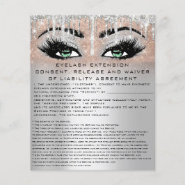 EYELASH EXTENSION RELEASE WAIVER Green Eye Flyer
