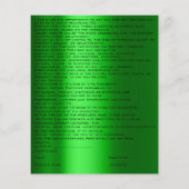 EYELASH EXTENSION RELEASE WAIVER Green Eyes Driver Flyer (Achterkant)