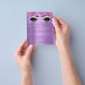 EYELASH EXTENSION RELEASE WAIVER Green Eyes Paars Flyer (Hand)