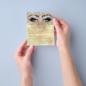 EYELASH EXTENSION RELEASE WAIVER Green Gold Flyer (Hand)