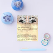EYELASH EXTENSION RELEASE WAIVER Green Gold Flyer (Enkel)