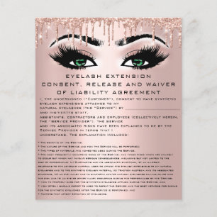 EYELASH EXTENSION RELEASE WAIVER Green Roos Flyer