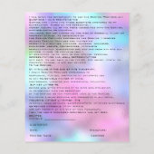 EYELASH EXTENSION RELEASE WAIVER Holografen Flyer (Achterkant)