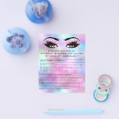 EYELASH EXTENSION RELEASE WAIVER Holografen Roze Flyer (Enkel)