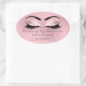 Eyelash Extension Round Makeup Artist Beauty Roos Ovale Sticker (Tas)