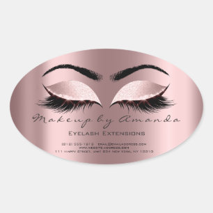 Eyelash Extension Round Makeup Artist Beauty Roos Ovale Sticker