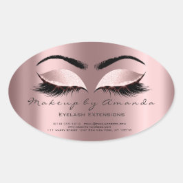 Eyelash Extension Round Makeup Artist Beauty Roos Ovale Sticker