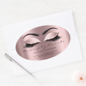 Eyelash Extension Round Makeup Artist Beauty Roos Ovale Sticker (Envelop)