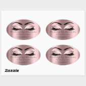 Eyelash Extension Round Makeup Artist Beauty Roos Ovale Sticker (Vel)