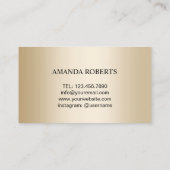 Eyelash Extension Salon Modern Black Gold Visitekaartje (Achterkant)