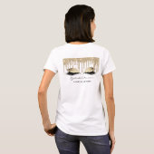 Eyelash Extension Sparkly Sepia Gold Branding T-shirt (Achterkant volledig)