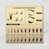 Eyelash Extension Studio Shop Gold Black Modern Vierkante Visitekaartje (Voorkant)