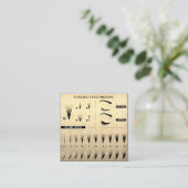 Eyelash Extension Studio Shop Gold Black Modern Vierkante Visitekaartje (Staand voorkant)