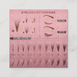 Eyelash Extension Studio Shop Roos Beauty Vierkante Visitekaartje
