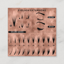 Eyelash Extension Studio Shop Roos Modern Vierkante Visitekaartje