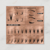 Eyelash Extension Studio Shop Roos Skinny Vierkante Visitekaartje (Voorkant)