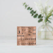 Eyelash Extension Studio Shop Roos Skinny Vierkante Visitekaartje (Staand voorkant)