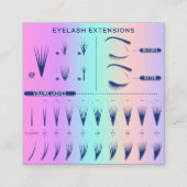 Eyelash Extension Studio Winkelblauw Navy Catalog Vierkante Visitekaartje (Voorkant)