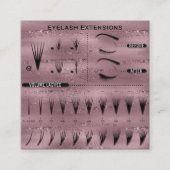 Eyelash Extension Studio Winkelroze catalogus Vierkante Visitekaartje (Voorkant)