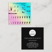 Eyelash Extension Studio Winkelroze catalogus Vierkante Visitekaartje (Voorkant / Achterkant)