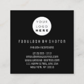 Eyelash Extension Studio Winkelroze catalogus Vierkante Visitekaartje (Achterkant)