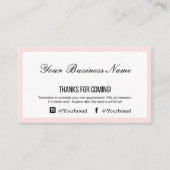 Eyelash Extensions Aftercare Care Visitekaartje (Voorkant)