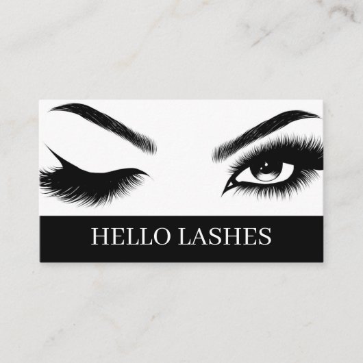 Eyelash Extensions Beauty Salon Spa Business Car Visitekaartje (Voorkant)