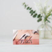 Eyelash Extensions Beauty Salon Spa Business Car Visitekaartje (Staand voorkant)