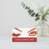 Eyelash Extensions Beauty Salon Spa Business Car Visitekaartje (Staand voorkant)